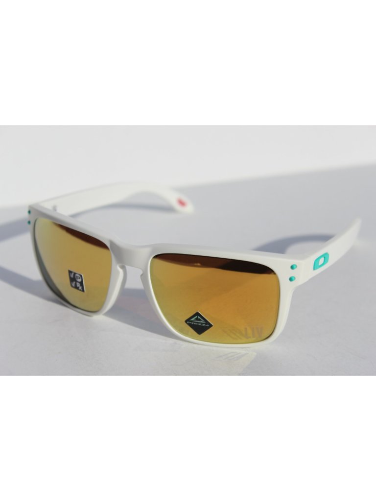 Oakley Holbrook Polarized Sunglasses Matte White/Prizm 24k Miami Super Bowl Liv — image 4 of 8